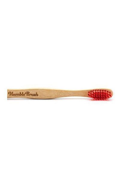 Humble Brush فرشاة أسنان من الخيزران الأحمر للبالغين ناعمة