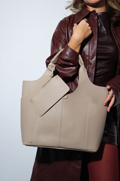 LuviShoes Geantă de umăr pentru femei AMAYA Beige Floater
