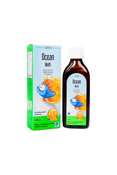 Ocean Orzax Ocean Multi Syrup Honey Orange Flavored Fish Oil 150 ml