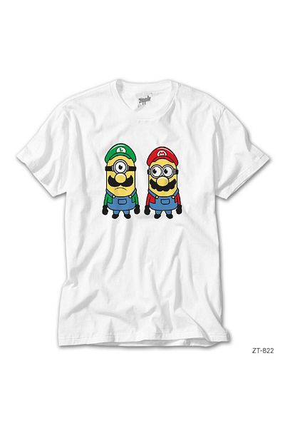 CrowsGate Mario Brothers Minion White T-Shirt