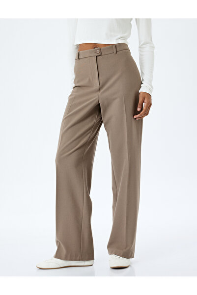 Koton Rovné nohavice zo zmesi viskózy s voľnými nohavicami