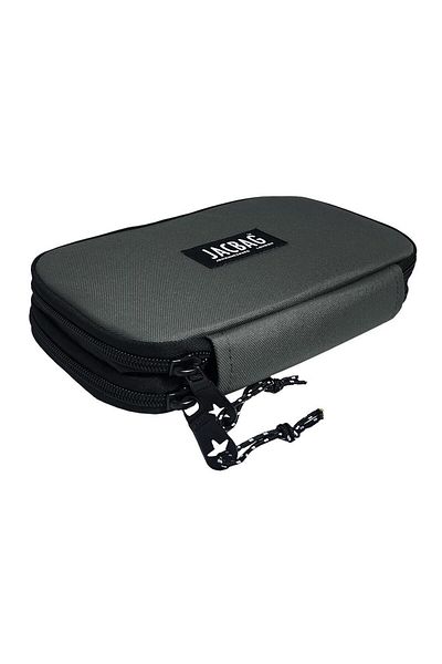 Jacbag Ανδρική γκρι θήκη για στυλό - Organizer με διπλό καπάκι και λάστιχο