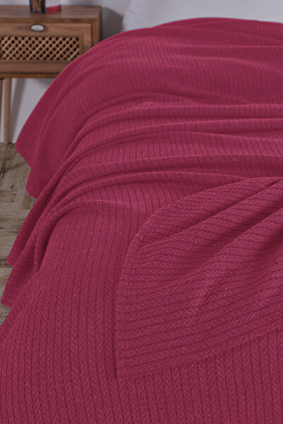 Evim Cotton Maya Pique Bedspread Single Dark Pink 160X230 cm