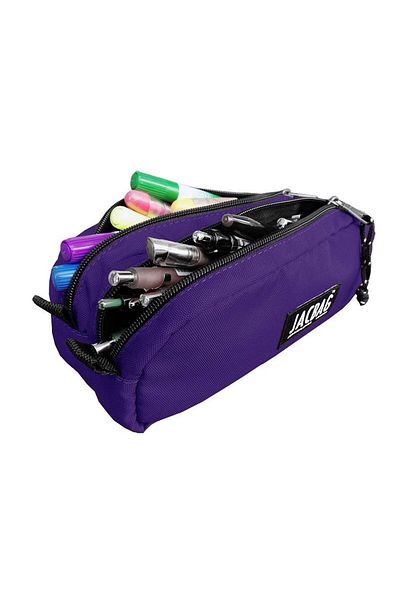 Jacbag Geantă mov pentru creion pentru școală cu doi ochi - Fată