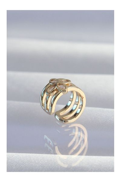 Clariss النحاس الذهب اللون البرسيم Earcuff القرط