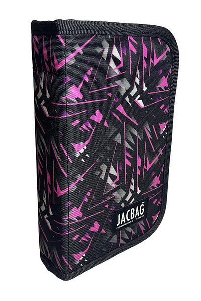 Jacbag Ροζ Γεωμετρικό Σκληρό Εξώφυλλο Ελαστικό Organizer Organizer Στυλό