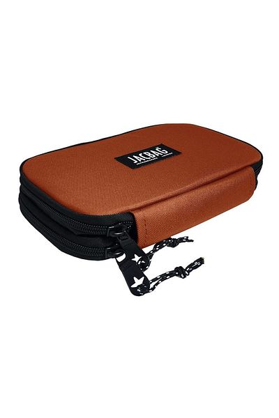 Jacbag Διπλό Κάλυμμα Elastic Organizer Μολυβοθήκη για Κορίτσι/Γυναικεία - Πορτοκαλί Πλακάκι