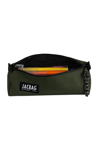 Jacbag Μολυβοθήκη Σχολείου και Γραφείου Τρίγωνο Μονόχωρο Χακί Πράσινο Αγόρι
