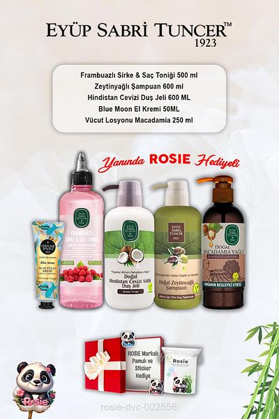 Eyüp Sabri Tuncer Blue Moon Cream - Coconut, Raspberry Tonic, Olive Oil Shampoo, Macadamia Lotion