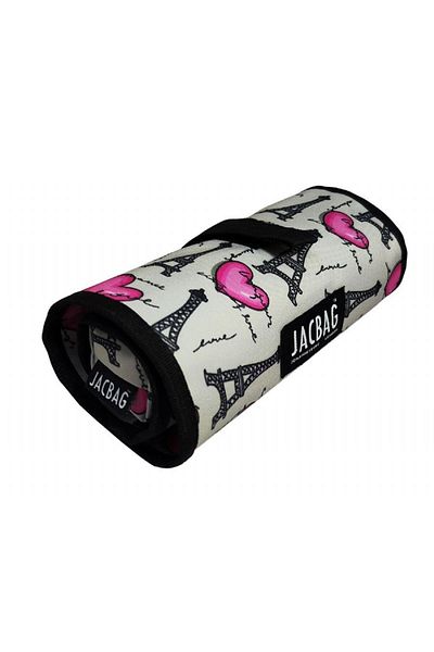 Jacbag Τσάντα μολυβιού Paris Senior Artistic Roll Organizer (Γκρι/Ροζ - Κορίτσια/Γυναικεία)