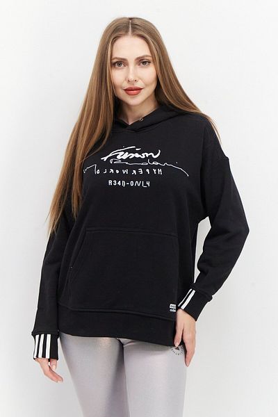 adidas Women Sportswear Fit Long Sleeve Training Hoodie, Black