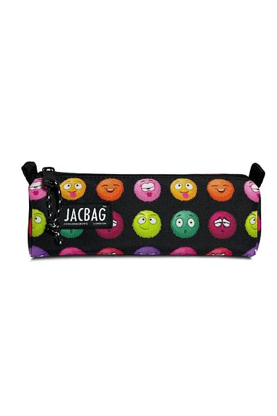 Jacbag Emoji Girl Παιδική Μολυβοθήκη Σχολείου και Γραφείου με Τρίγωνο Μονόχωρο