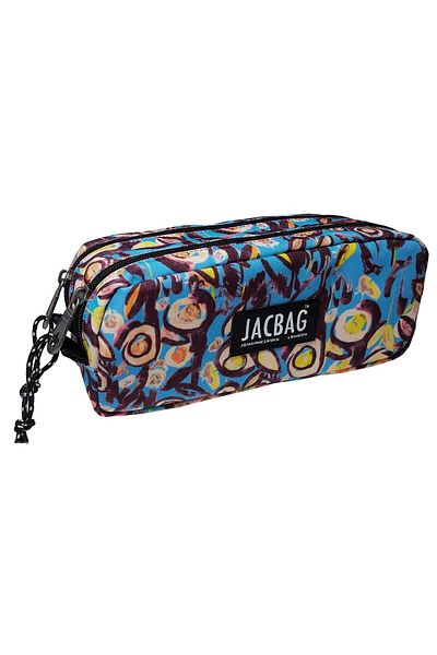 Jacbag Παστέλ Floral Σχολική τσάντα μολυβιού δύο ματιών - Κορίτσι