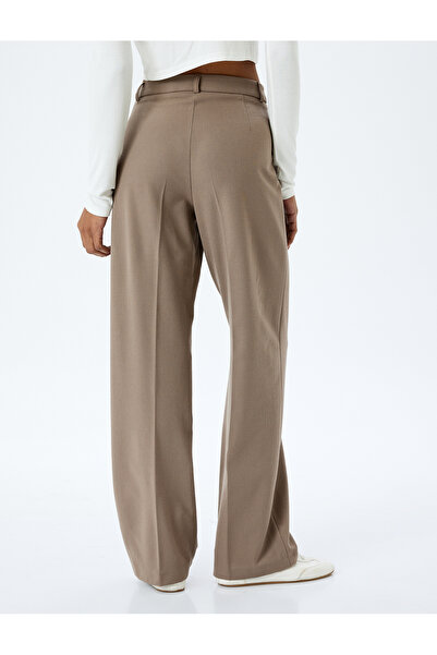 Koton Rovné nohavice zo zmesi viskózy s voľnými nohavicami