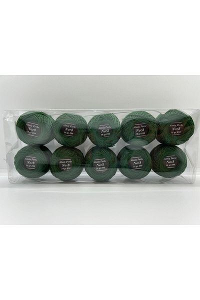 ALMİŞ Alış Perle Etamin-Cross Stitch 10-Piece Thread Set (10 Gr-No:8)