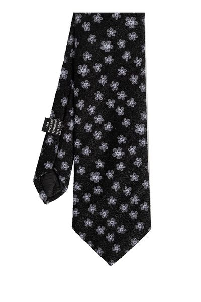 CROATE Black Soft Cotton Fabric Tie