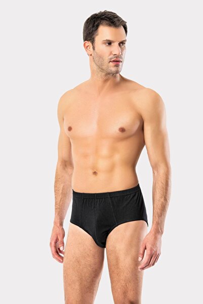 ERDEM İÇ GİYİM Erdem Black Combed Cotton Slip 1300