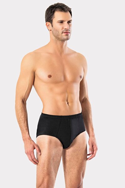 ERDEM İÇ GİYİM Erdem Black Combed Cotton Slip 1300