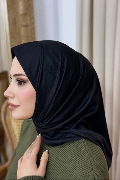 Nissra Ankanoor Μαύρος γιακάς Hijab Sports Bonnet Anka 258068