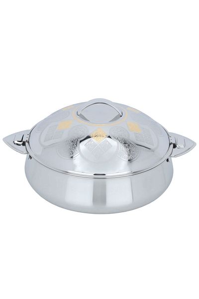 Alsaif Gallery Lama Indian food container, silver, 2000 ml