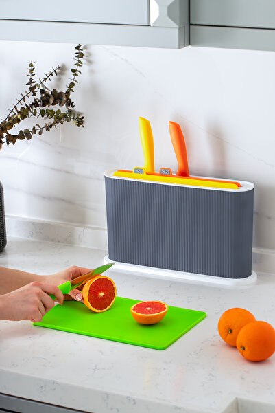 Mek life مجموعة ألواح تقطيع فاخرة مكونة من 3 قطع مع شفرات فولاذية - منظم مطبخ...