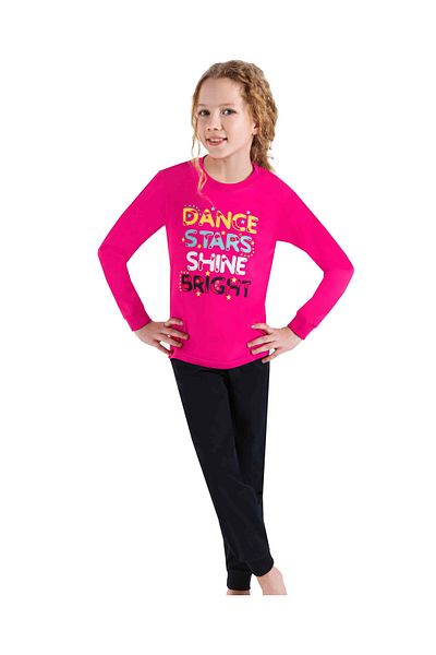 ERDEM İÇ GİYİM Fuchsia Weweus Girl's Pajama Set - 3745