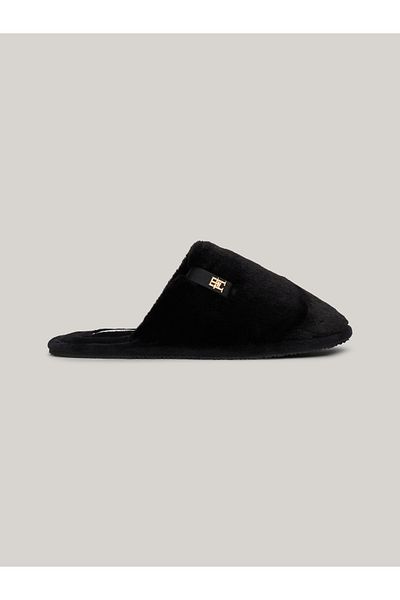 Tommy Hilfiger Black Solid Women House Shoes