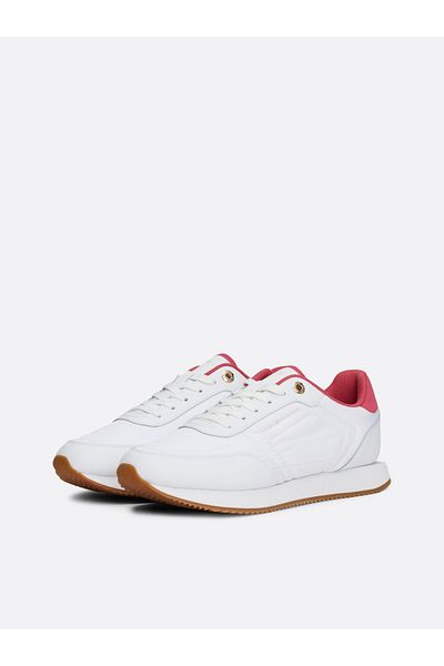 Tommy Hilfiger White Solid Women Runner Sneakers