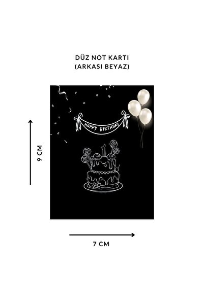 HAPPY BIRTHDAY DÜZ NOT KART (20 ADET)