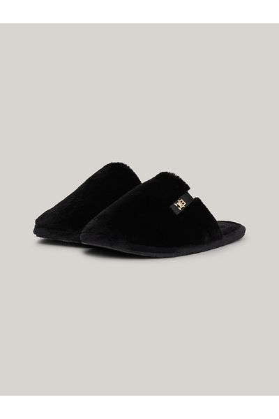 Tommy Hilfiger Black Solid Women House Shoes