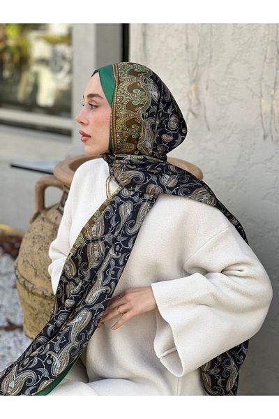 Modakaşmir Silky Shawl with Vine Pattern