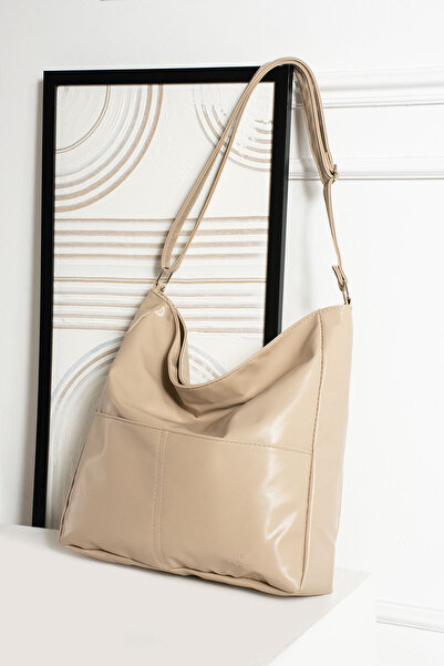 ESTUTE Γυναικεία τσάντα ώμου μοντέρνας σχεδίασης μεγάλου όγκου ποιότητας δερμ...