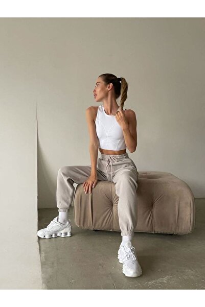 JustBS SUB TRACK JOGGER DE SUZUNAR DE SUZUNAR DE SUZUNAR GRI pentru FEMEI