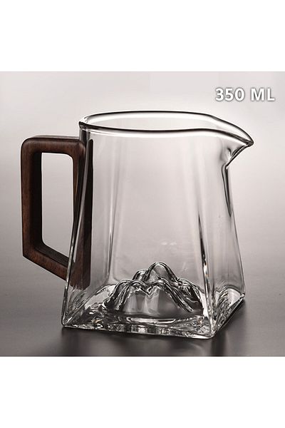 MIBRU Coffee glass server wood handle 350ml
