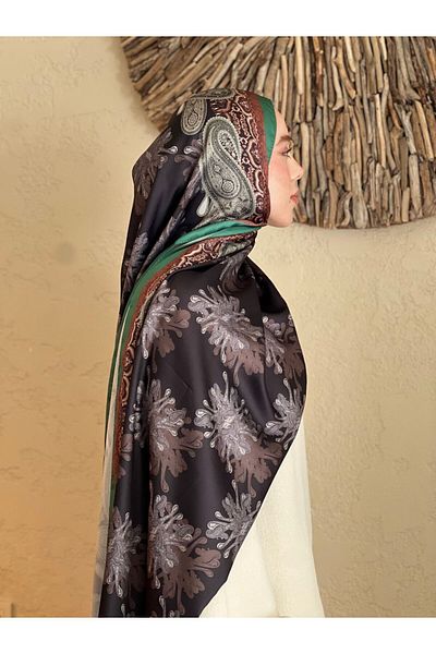 Modakaşmir Rumi Spring Pattern Silky Shawl