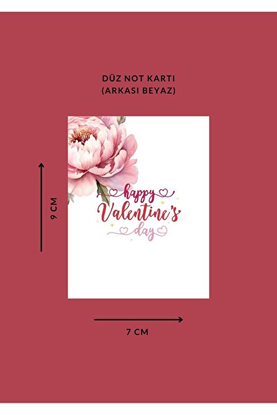 SEVGİLİLER GÜNÜ DÜZ NOT KARTI (20 ADET)
