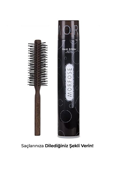 Trina TRİNA YUVARLAK ERKEK SAÇ FIRÇASI + SAÇ SPREYİ 400 ML