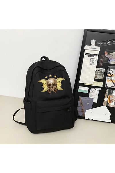 Touz Moda Gothic Moon Printed School, Σχολείο, Σακίδιο πλάτης μάθησης
