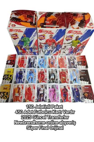 Emrah Gültekin Mekanik Adamlar Yeni Sezon | Süper Final Özel Seri | 150 Paket – 450 Futbolcu Kartı | Hediye Paketli