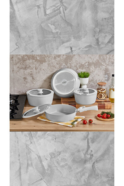 Rossel Premium Connect 8 Parça Tencere Seti Gri