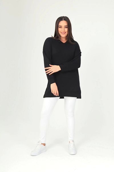 aytemas V-Neck Slit Basic Blouse