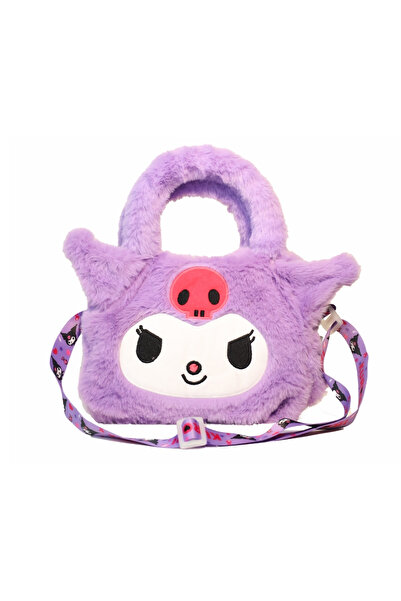 kuromi Малка чанта за рамо Wiggle Kuromi с цип и мека плюшена чанта с едно от...