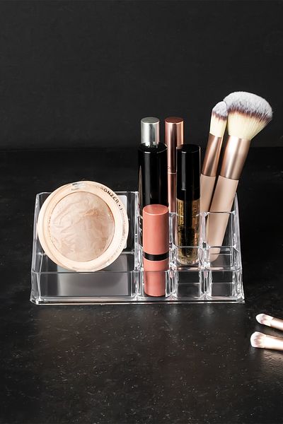 Porsima AK-499 8 Διαμερίσματα Pyramid Makeup Organizer - Διάφανη οργάνωση καλλυντικών