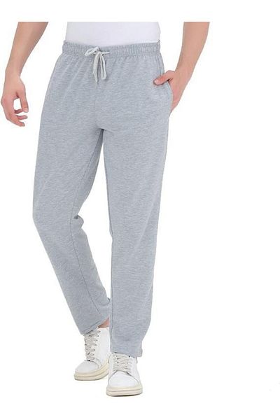 THE WHITE Men's Gray Seasonal Straight Leg Sweatpants
