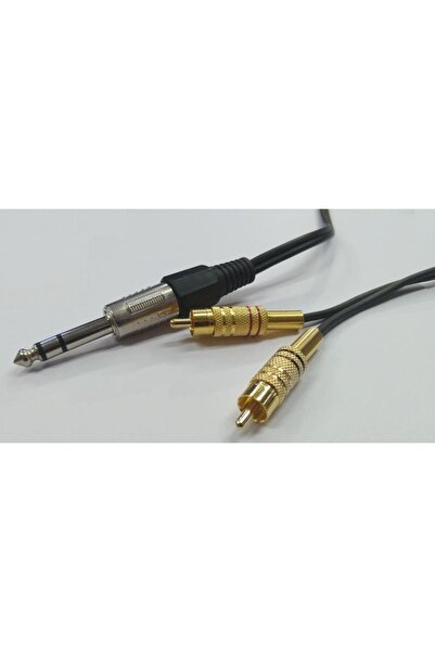 Mykablo 6.3 Mm Trs Stereo Erkek To 2x Rca Erkek 2 Metre