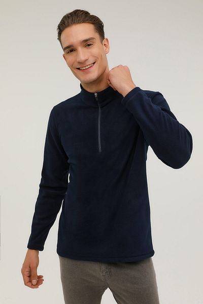 Kinetix Zippered Collar Fleece 2pr Navy Blue Men's Fleece