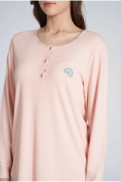 İpek Women's Long Sleeve Plus Size Pajama Set