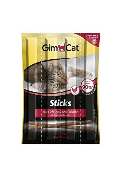 Gimcat Sticks Kümes Hayvanlı Kedi Ödül Çubuğu 4 Adet 20 Gr