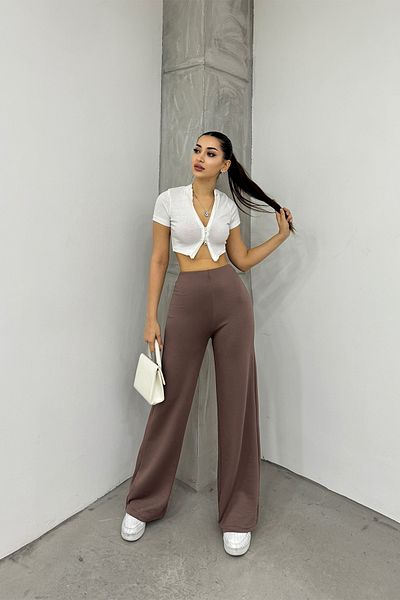 Sun Victoria Women's High Rise Comfortlux Straight Cut Elastic Waist Pants/Sweatpants