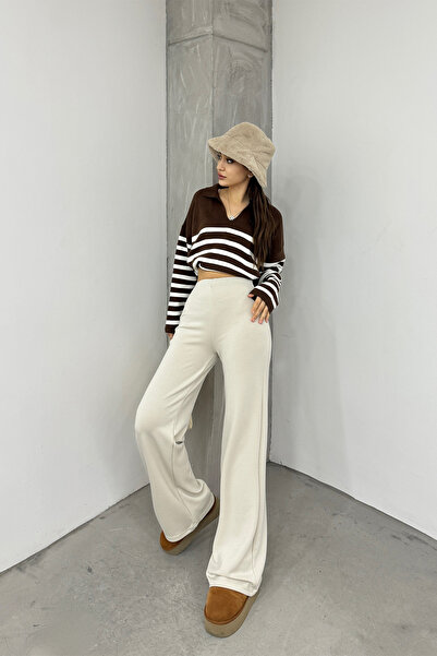 Sun Victoria Kadın High Rise Comfortlux Düz Kesim Beli Lastikli Pantolon/eşofman Altı